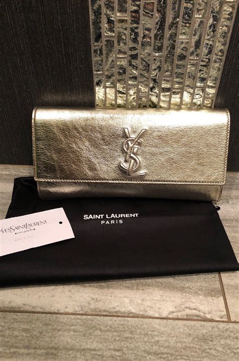 ysl metallic clutch|ysl clutch on sale.